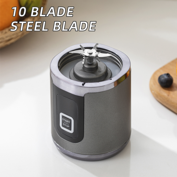 Portable Blender Cordless USB Rechargeable 10-Blade with Carrying Handle