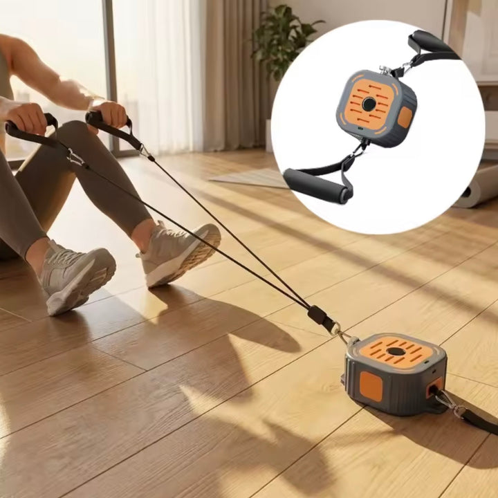Portable Cable Machine &amp; Rowing Trainer | Resistance Bands | Full Body Home Gym | Adjustable