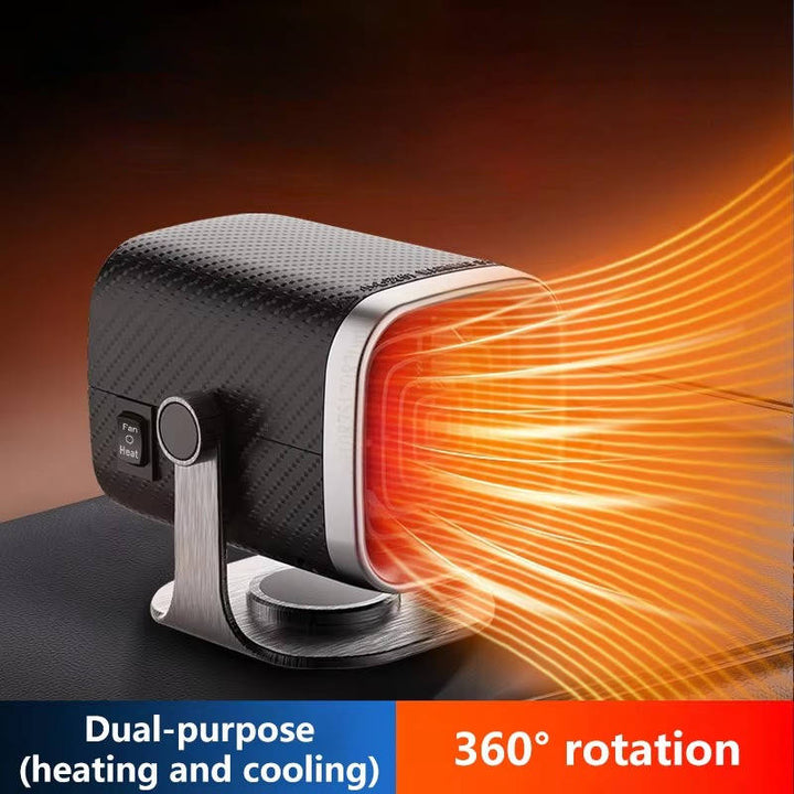 Portable Car Heater and Defroster | 12V 120W or 24V 150W Ceramic Fan | 360° Rotation, Fast Windshield Defogging