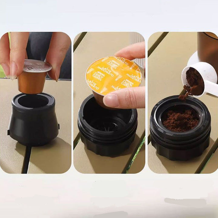 Portable Espresso Machine with LCD Display | Battery &amp; USB-C Rechargeable | 90 ml Tank, 6.5 x 24 cm, Travel Coffee Maker