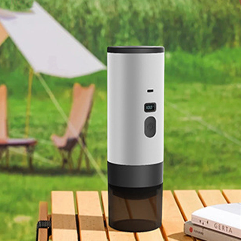 Portable Espresso Machine with LCD Display | Battery &amp; USB-C Rechargeable | 90 ml Tank, 6.5 x 24 cm, Travel Coffee Maker