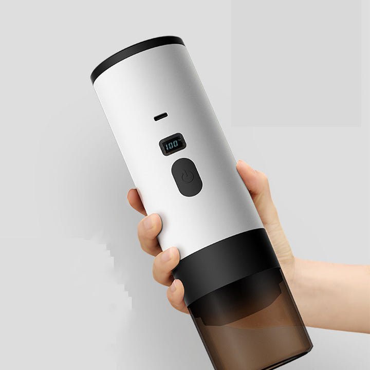 Portable Espresso Machine with LCD Display | Battery &amp; USB-C Rechargeable | 90 ml Tank, 6.5 x 24 cm, Travel Coffee Maker