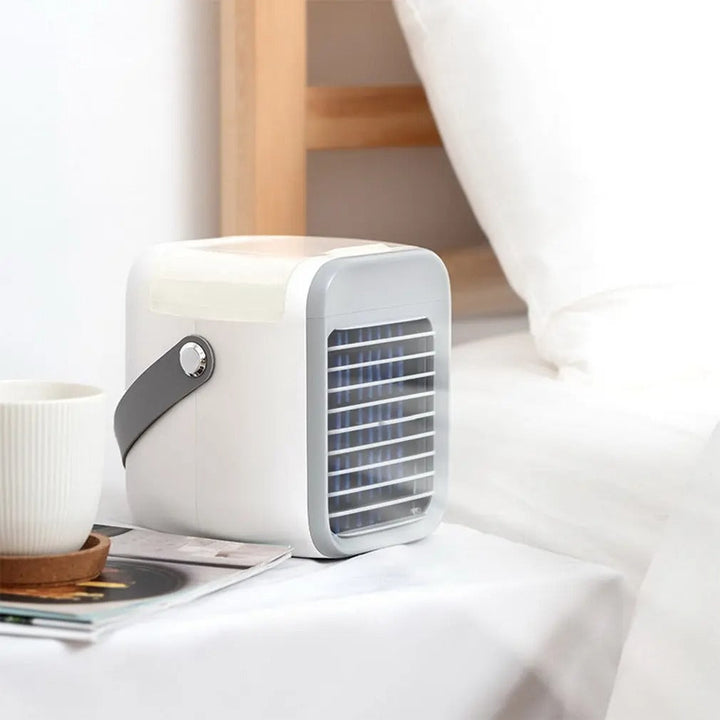 Portable Mini Air Cooler Fan | 3-in-1 Cooling, Fan &amp; Humidifier | Cordless USB Rechargeable
