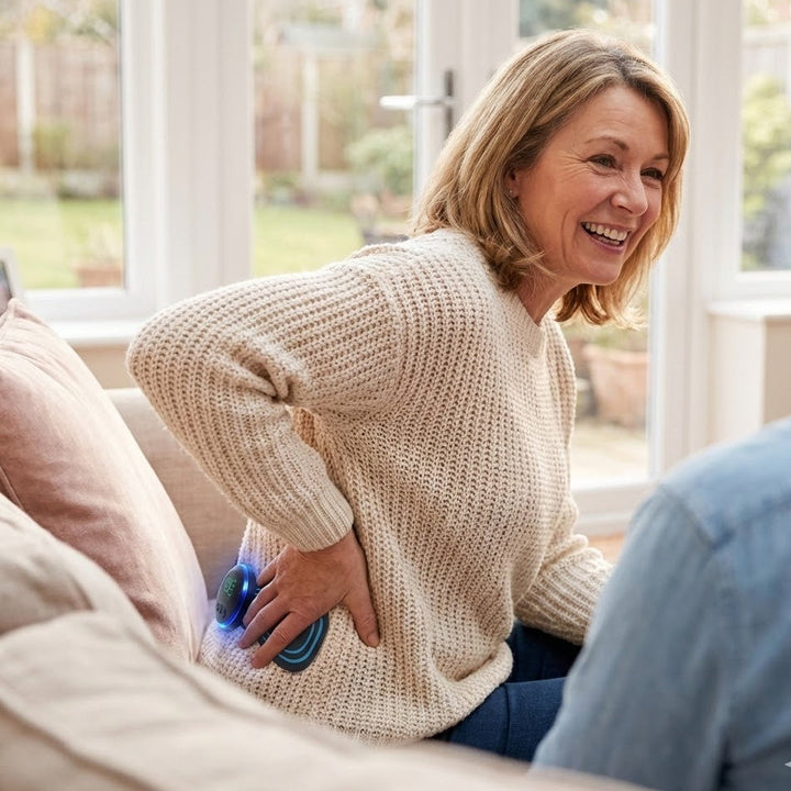 Portable Pain Reliever for Back | Wireless TENS and EMS Unit with 19 Intensity Levels
