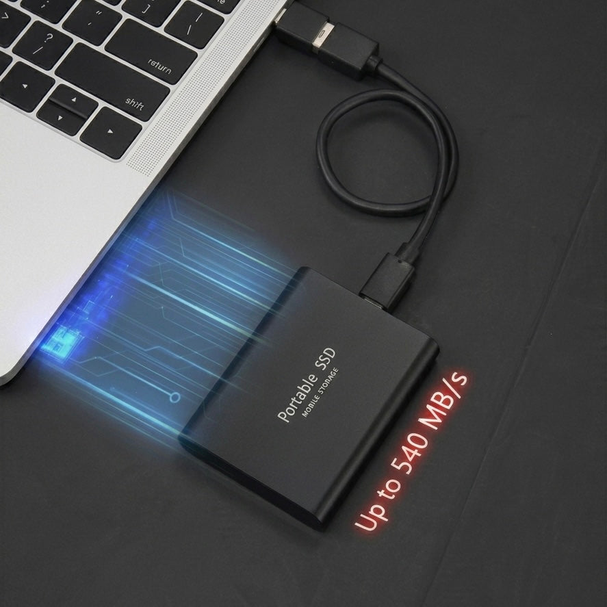Portable SSD 2TB | 1050 MB/s | USB-C &amp; USB 3.1 | Windows, macOS &amp; Linux | Compact