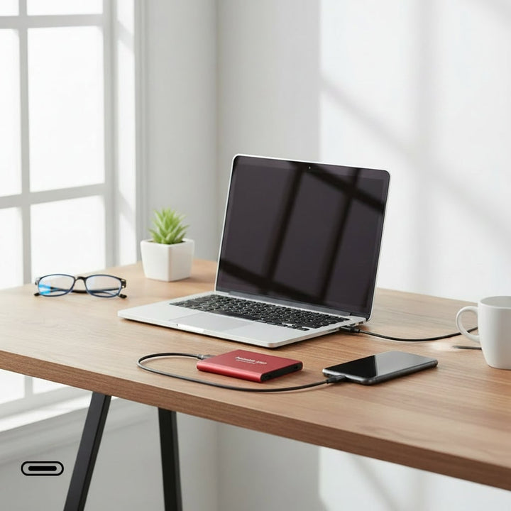 Portable SSD External Storage Device | USB 3.0 Interface, 540 MB/s Transfer Speed | Aluminium Casing for Durability