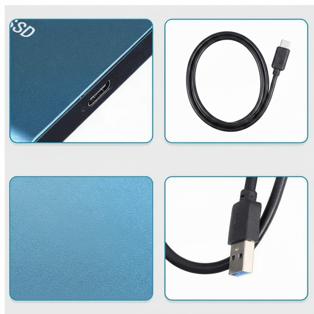 Portable SSD External Storage Device | USB 3.0 Interface, 540 MB/s Transfer Speed | Aluminium Casing for Durability