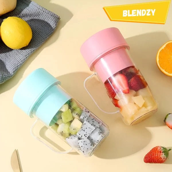 Portable USB Blender 150 W, 6 Stainless Steel Blades, 420 ml Leak-Proof Cup | USB Rechargeable | Pink/Blue/Green