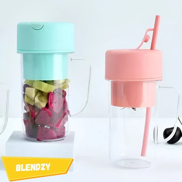 Portable USB Blender 150 W, 6 Stainless Steel Blades, 420 ml Leak-Proof Cup | USB Rechargeable | Pink/Blue/Green