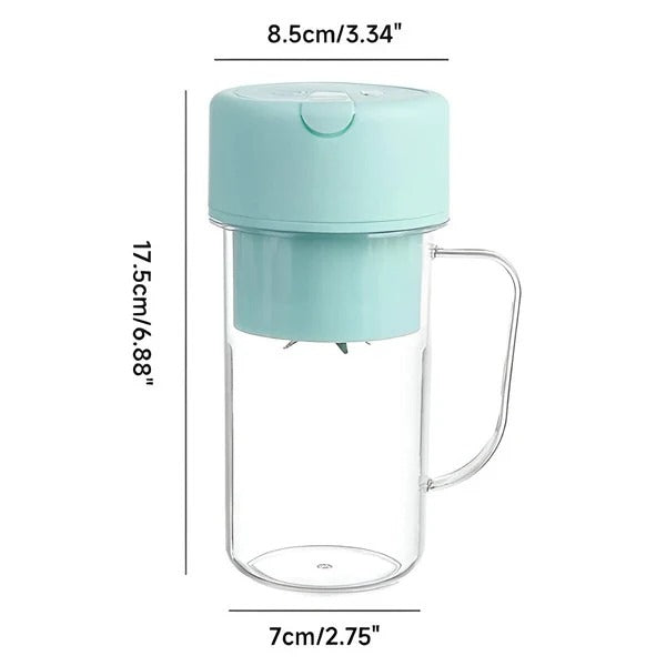 Portable USB Blender 150 W, 6 Stainless Steel Blades, 420 ml Leak-Proof Cup | USB Rechargeable | Pink/Blue/Green