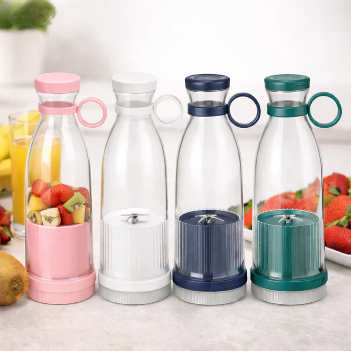 Portable USB Blender | 20,000 RPM Motor, 6-Blade Steel Knife | Blend & Drink Bottle, BPA-Free, USB Rechargeable, 4 Colors