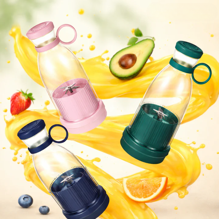 Portable USB Blender | 20,000 RPM Motor, 6-Blade Steel Knife | Blend &amp; Drink Bottle, BPA-Free, USB Rechargeable, 4 Colors