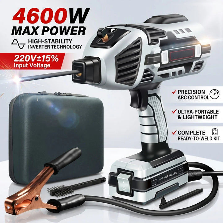 Portable Welder Kit | Handheld Inverter Body, Rod Holder