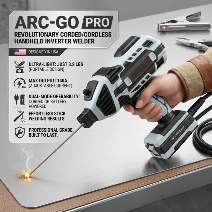 Portable Welder Kit | Handheld Inverter Body, Rod Holder