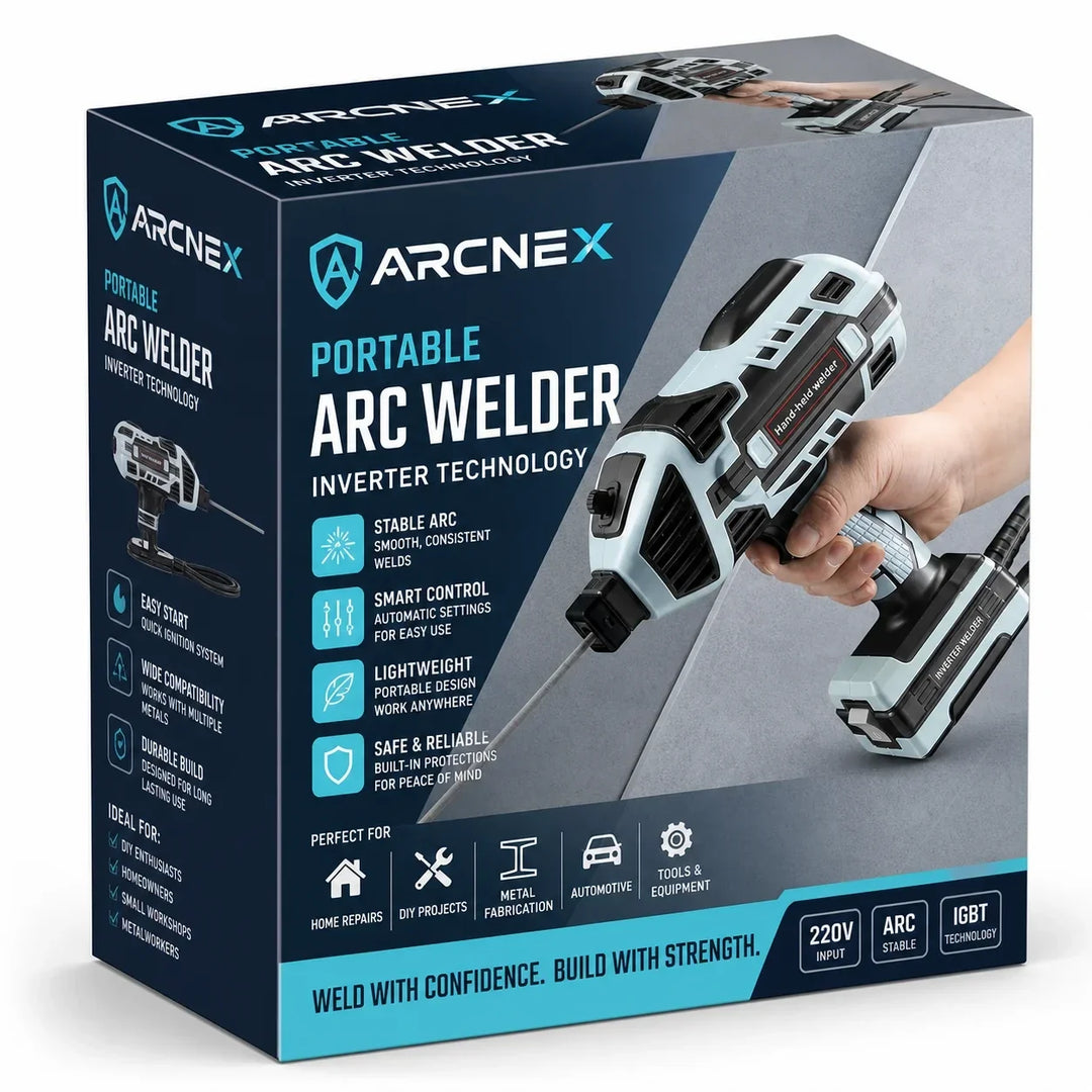 Portable Welder Kit | Handheld Inverter Body, Rod Holder
