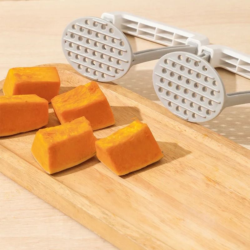 Potato Masher &amp; Fruit Press Stainless Steel | Non-Slip Handle | Multi-Purpose Tool for Mash, Puree &amp; Baby Food Prep