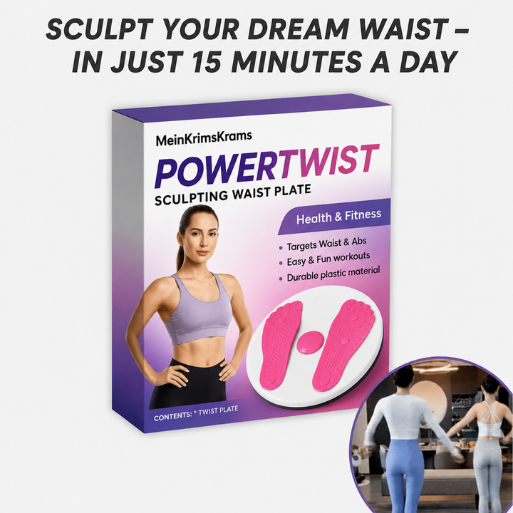 PowerTwist Sculpting Waist Plate | Waist &amp; Ab Toning Twist Board