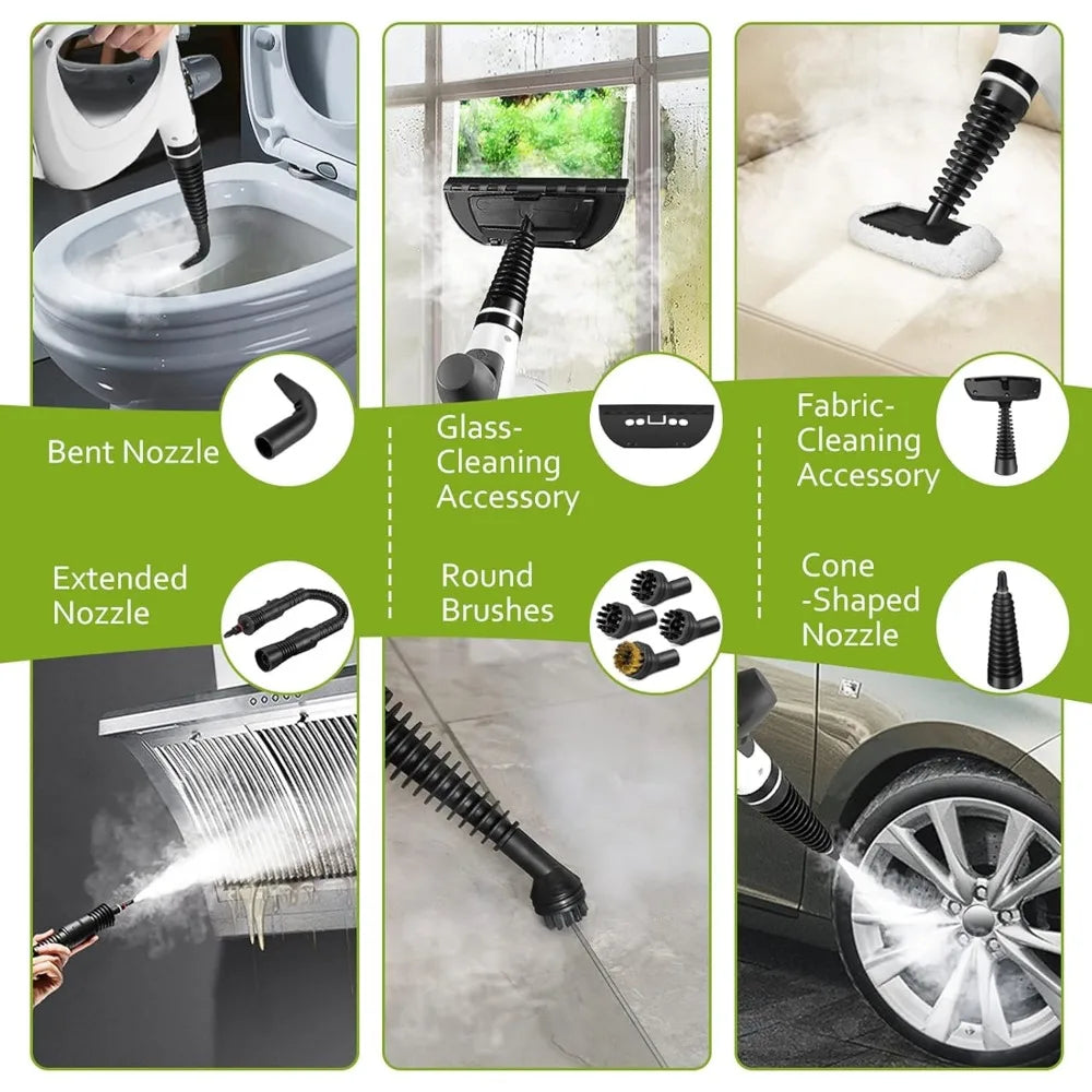 Pressurized Steam Cleaner | Handheld With Attachment Set