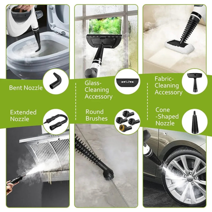 Pressurized Steam Cleaner | Handheld With Attachment Set