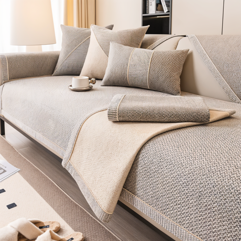 Quilted Sofa Cover with Non-Slip Backing | Water-Resistant, Machine Washable Fabric | Multiple Sizes for Sofas & Chairs