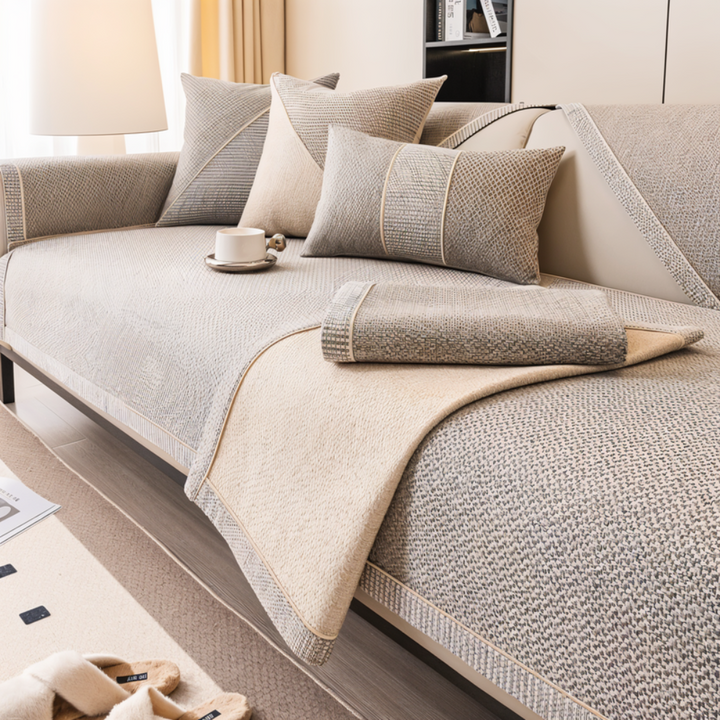 Quilted Sofa Cover with Non-Slip Backing | Water-Resistant, Machine Washable Fabric | Multiple Sizes for Sofas &amp; Chairs