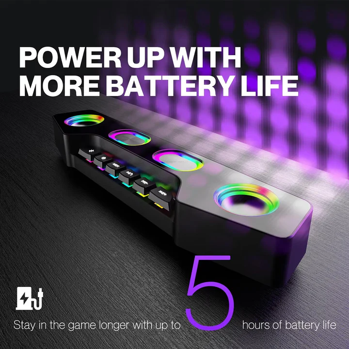 RGB Bluetooth Desktop Speakers Dual Driver Rechargeable