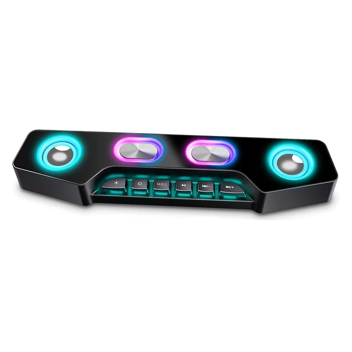 RGB Bluetooth Desktop Speakers Dual Driver Rechargeable