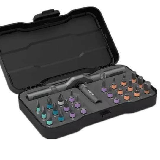 Ratchet Screwdriver Set S2 Steel | 24-in-1 Interchangeable Heads | 58-Tooth Ratchet Mechanism for Easy DIY Repairs