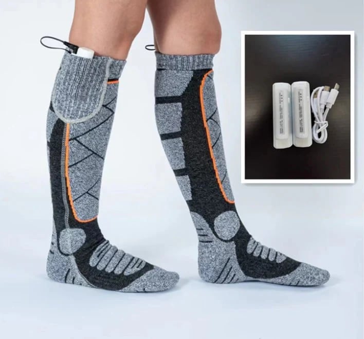 Rechargeable Foot Warmers Carbon Fibre Womens with 4-5 Hour Battery