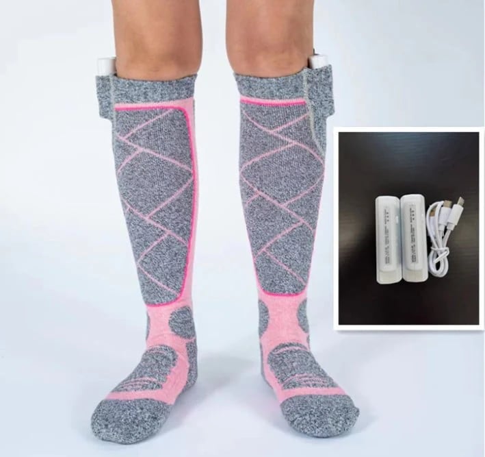Rechargeable Foot Warmers Carbon Fibre Womens with 4-5 Hour Battery