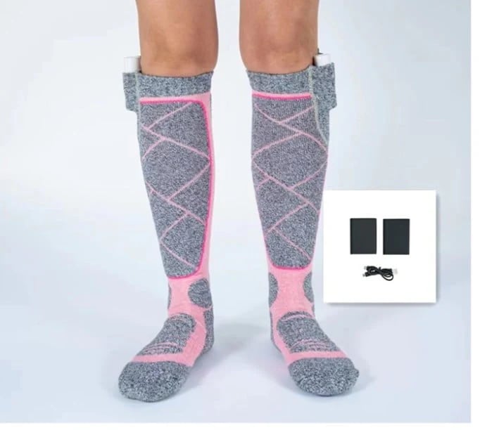 Rechargeable Foot Warmers Carbon Fibre Womens with 4-5 Hour Battery