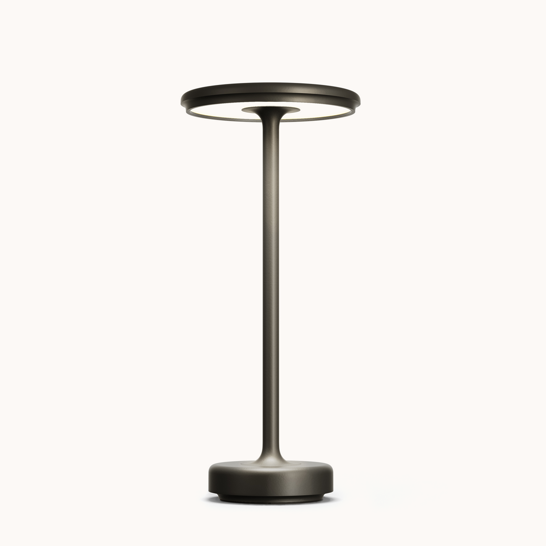 Rechargeable Table Lamp | Dimmable Cordless With A Disc Head