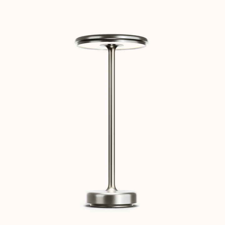 Rechargeable Table Lamp | Dimmable Cordless With A Disc Head