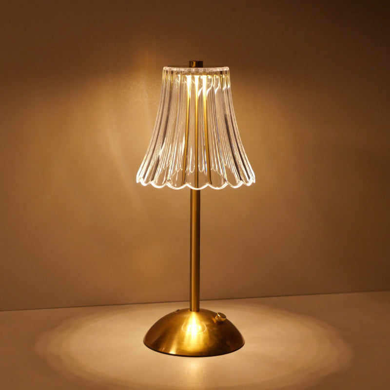 Rechargeable Table Lamp LED Retro Design Three-Colour with Touch Dimming