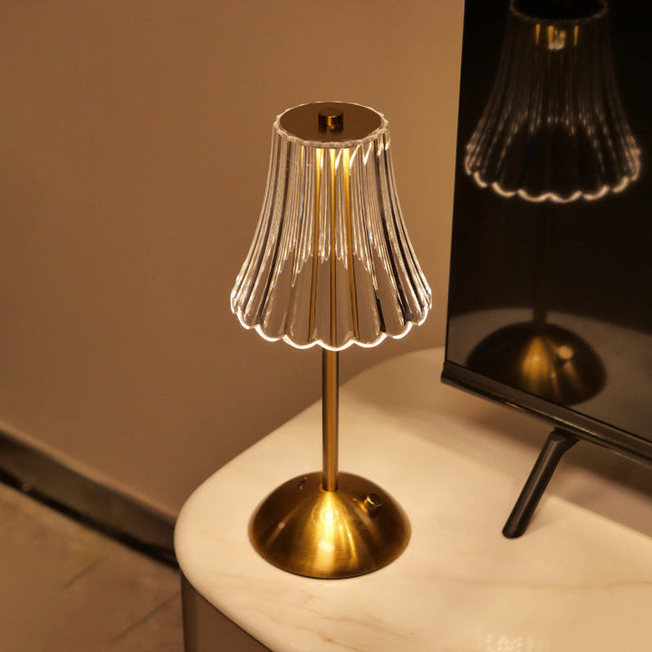 Rechargeable Table Lamp LED Retro Design Three-Colour with Touch Dimming