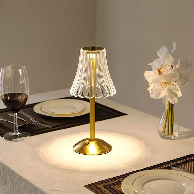 Rechargeable Table Lamp LED Retro Design Three-Colour with Touch Dimming