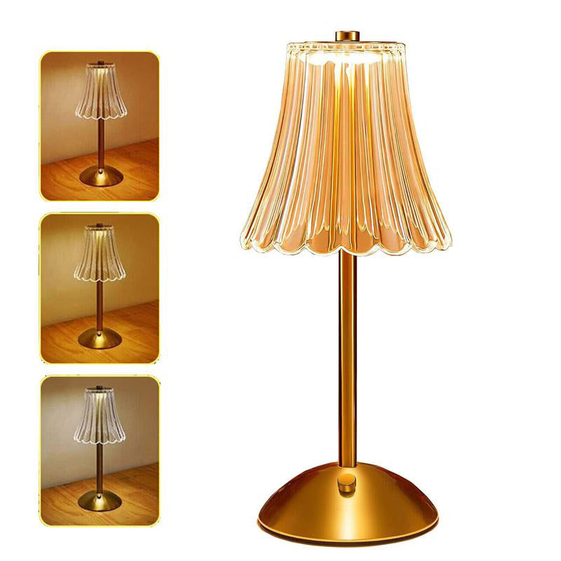 Rechargeable Table Lamp LED Retro Design Three-Colour with Touch Dimming