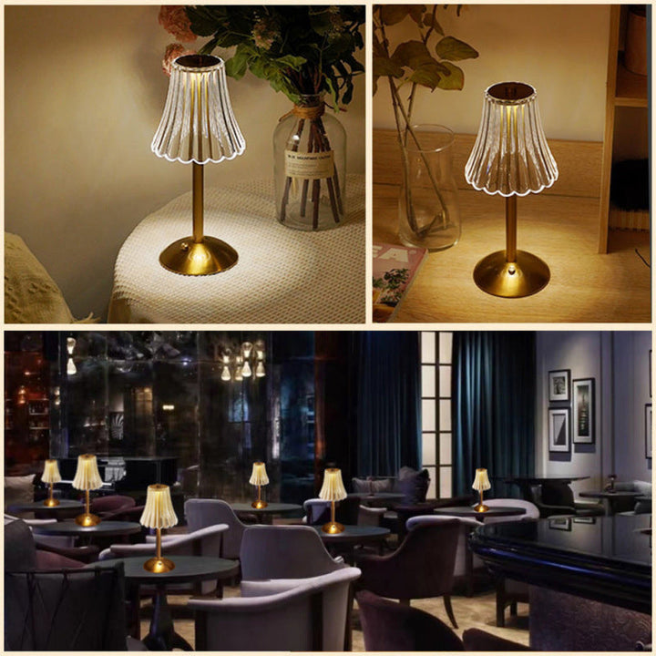 Rechargeable Table Lamp LED Retro Design Three-Colour with Touch Dimming