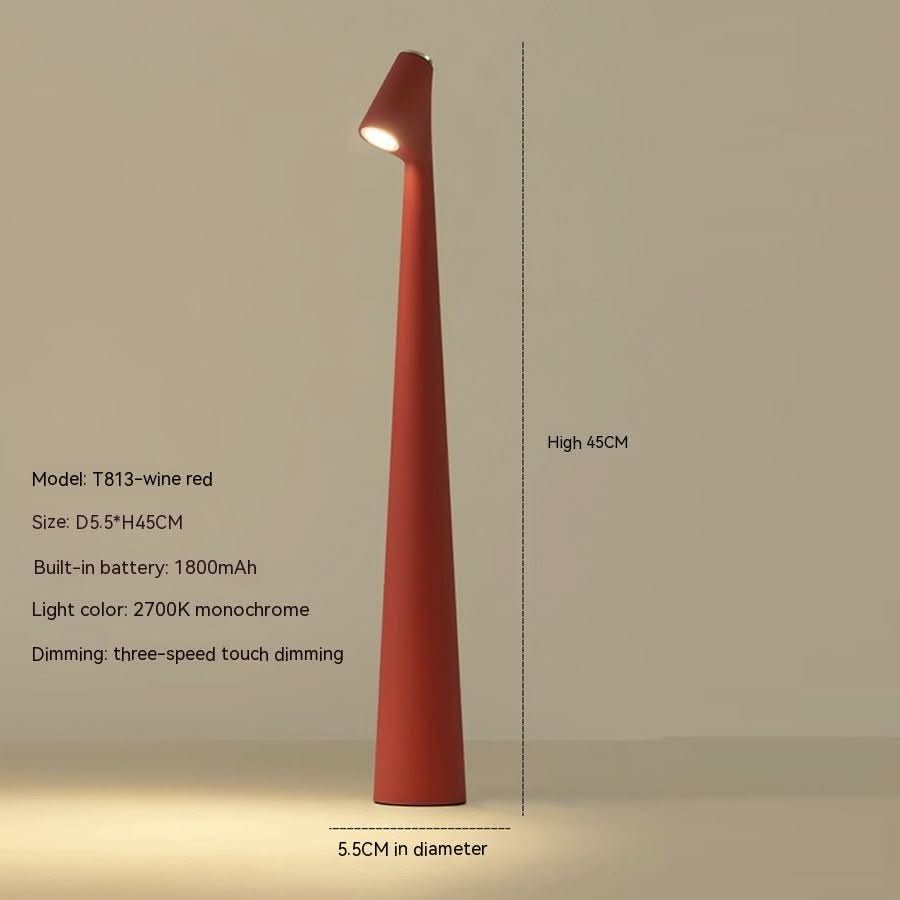 Rechargeable Table Lamp Metal &amp; Glass | Dimmable Cordless Design | Up to 20 Hours Battery Life, Indoor &amp; Outdoor Use