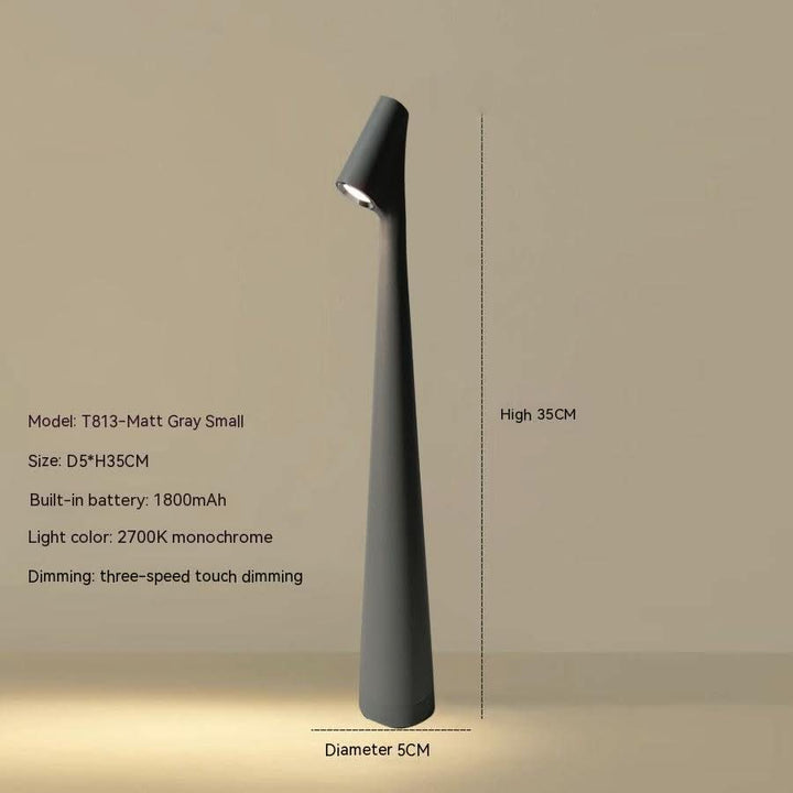 Rechargeable Table Lamp Metal &amp; Glass | Dimmable Cordless Design | Up to 20 Hours Battery Life, Indoor &amp; Outdoor Use