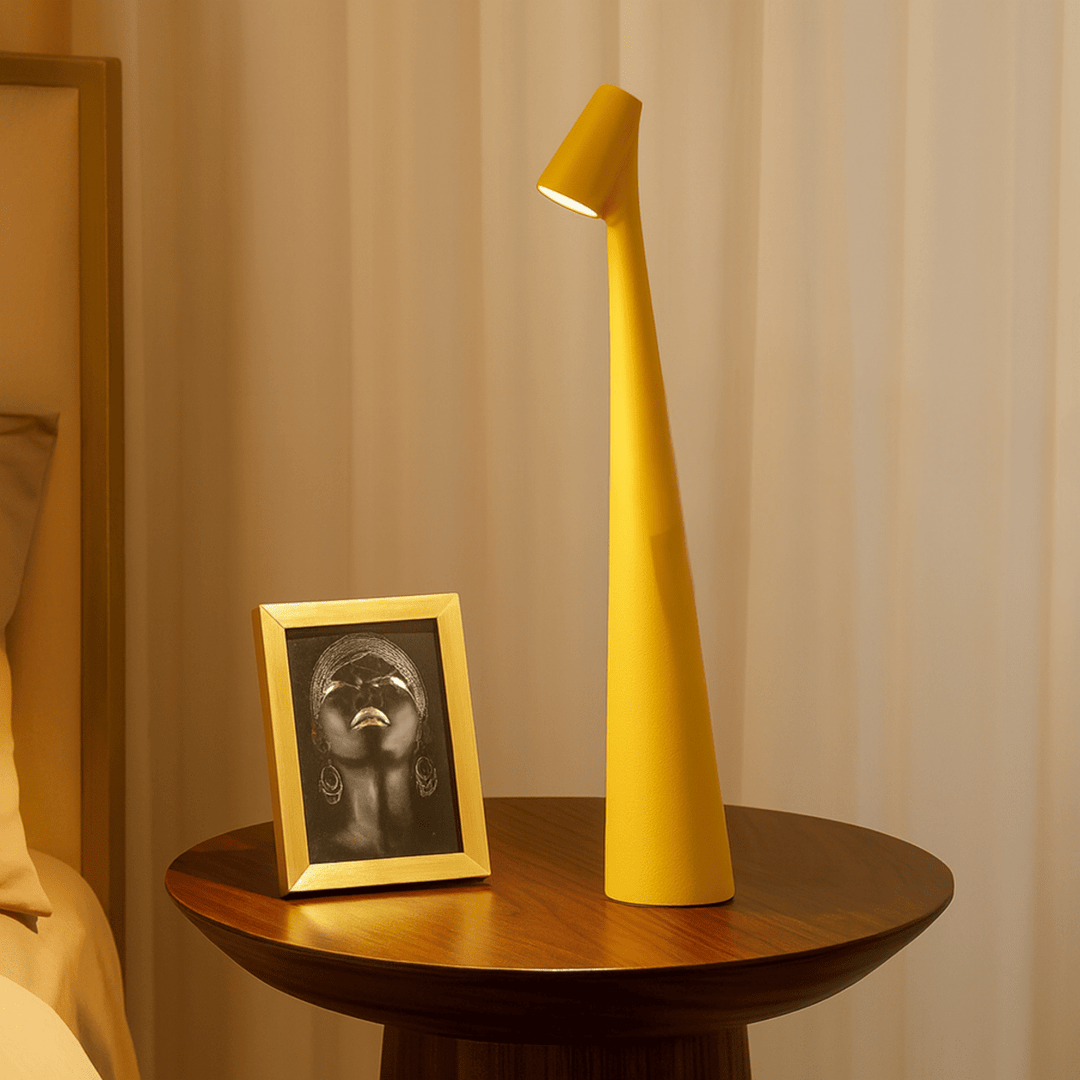 Rechargeable Table Lamp Metal &amp; Glass | Dimmable Cordless Design | Up to 20 Hours Battery Life, Indoor &amp; Outdoor Use