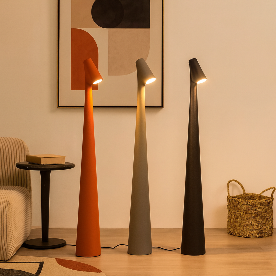 Rechargeable Table Lamp Metal & Glass | Dimmable Cordless Design | Up to 20 Hours Battery Life, Indoor & Outdoor Use