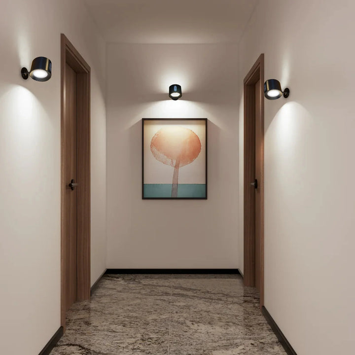 Rechargeable Wireless Wall Light | 3 Brightness Levels, 360° Rotation | Remote Control Included, No Drilling Needed