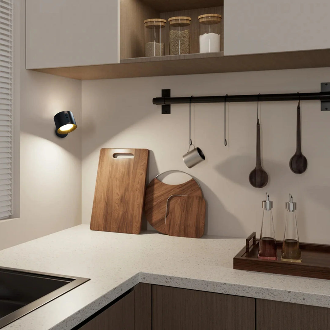 Rechargeable Wireless Wall Light | 3 Brightness Levels, 360° Rotation | Remote Control Included, No Drilling Needed
