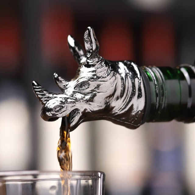 Red Wine Pourer | Sculpted Animal Head Bottle Spout