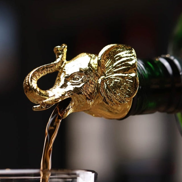 Red Wine Pourer | Sculpted Animal Head Bottle Spout