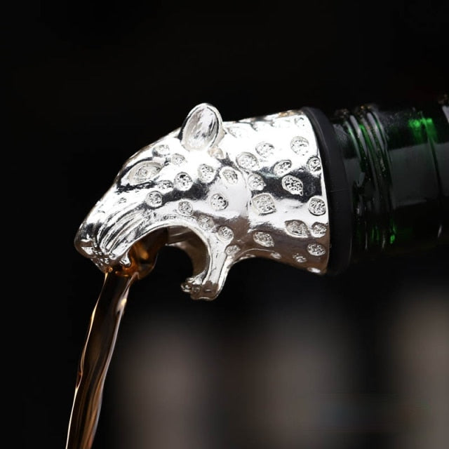 Red Wine Pourer | Sculpted Animal Head Bottle Spout