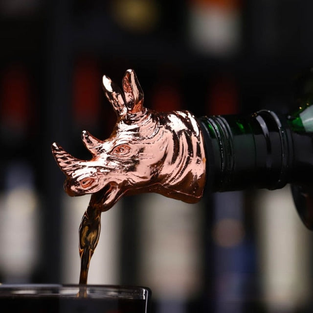 Red Wine Pourer | Sculpted Animal Head Bottle Spout