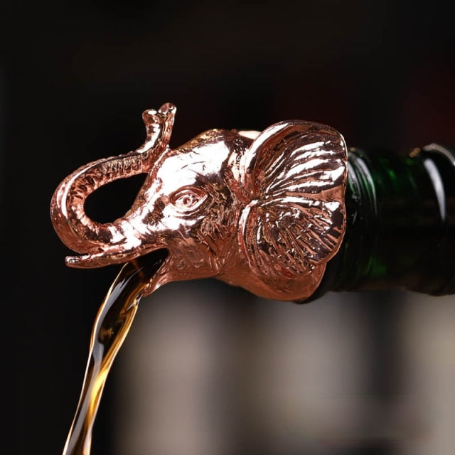 Red Wine Pourer | Sculpted Animal Head Bottle Spout