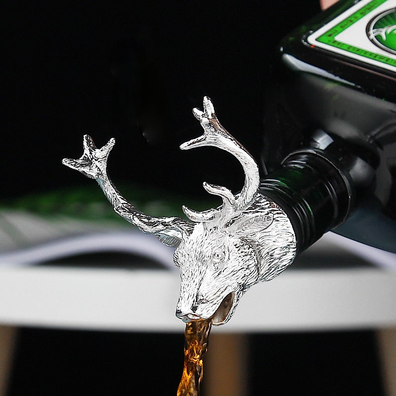 Red Wine Pourer | Sculpted Animal Head Bottle Spout
